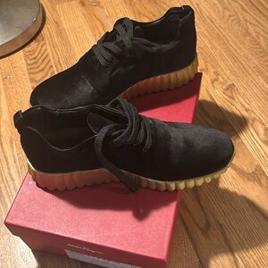 Brand New  Black and Gold Salvatore Ferragamo sneakers.Size 10